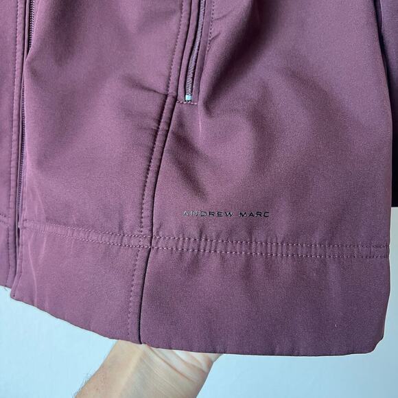Andrew Marc Burgundy Water Repellent Hooded Jacket Size XL - Picture 5 of 8
